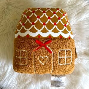 NWT Target Bullseye Playground 2024 Holiday Gingerbread House Decorative Pillow